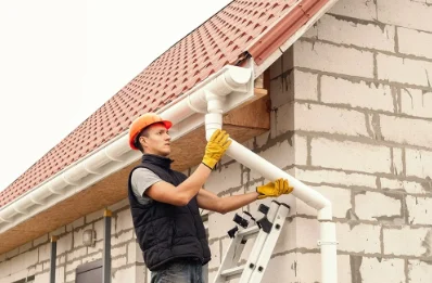 Pose et remplacement de gouttières à Cers